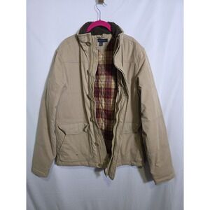 Tommy Hilfiger Outerwear Barn Coat Sherpa Collar Flannel Lined Size Medium